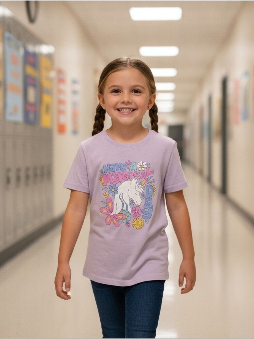 Life Is Good Unicorn Have a Magical Day Lavender Tee